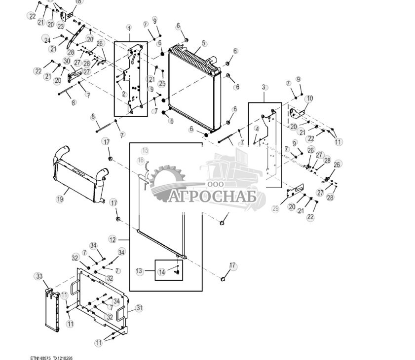 Комплект элементов системы охлаждения, навес и кабина 14 (303524 - 329327) - ST866535 159.jpg